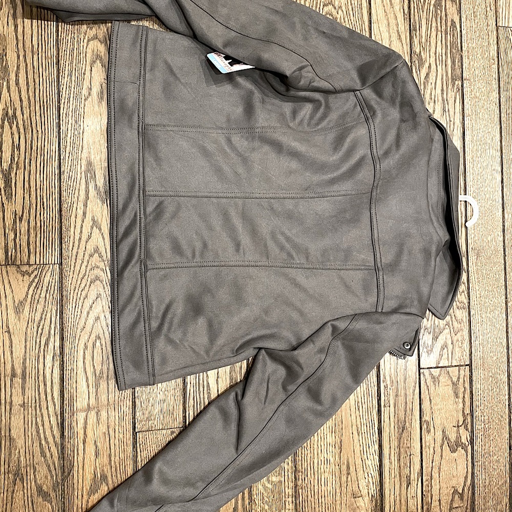 NWT Philosophy Faux Suede Moto Jacket Size L - Picture 5 of 9